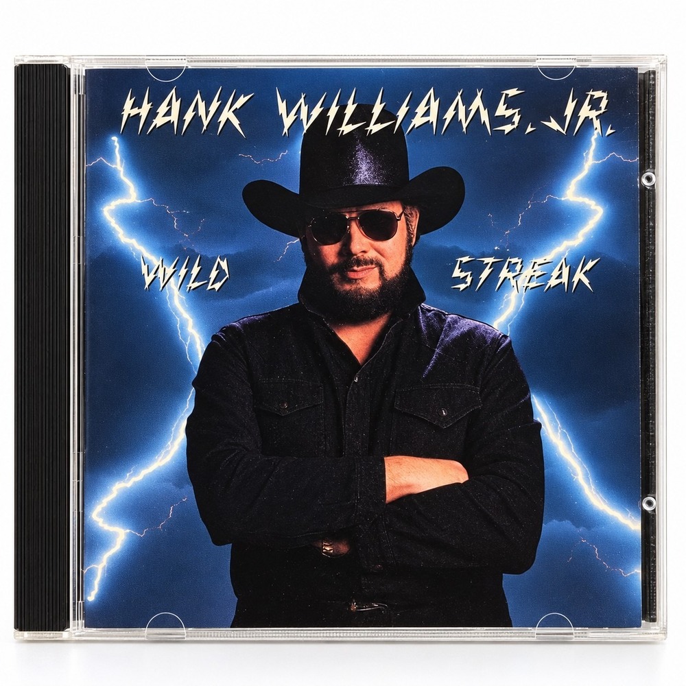 Hank Williams Jr Wild Streak CD 1988 Warner Bros Curb W2 25725 Made in USA